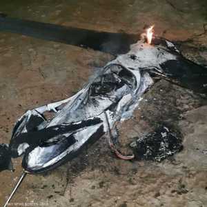 صورة لإحدى الطائرات المسيرة التي تم اعتراضها