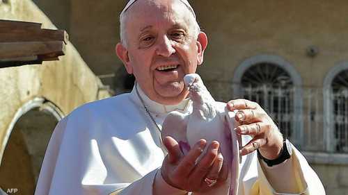 أطلق البابا حمامة السلام من مدينة الموصل