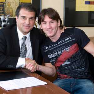 لابورتا مع ميسي عام 2009