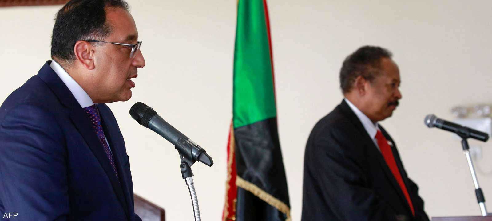 رئيسا وزراء مصر والسودان - أرشيفية