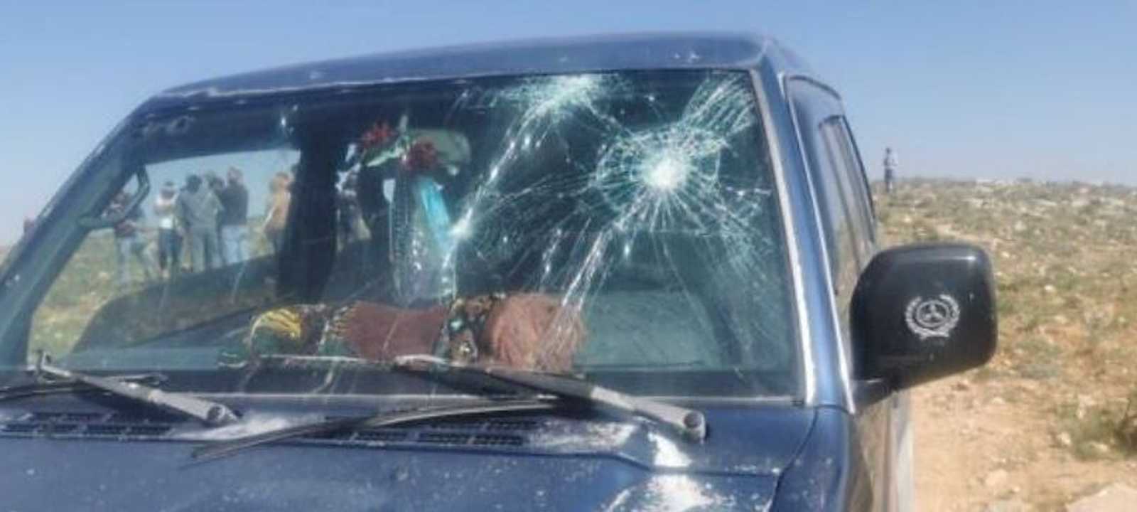 سيارة عائلة عليان تعرضت أيضا للهجوم