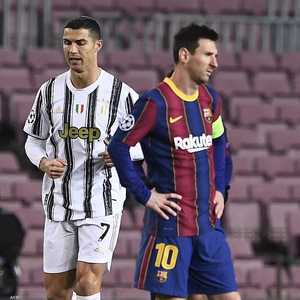 نجما برشلونة ويوفنتوس ميسي ورونالدو