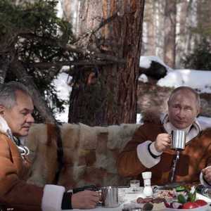 بوتن وشويغو يتناولان وجبة