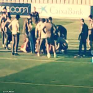 ديمبيلي يسقط في تدريبات أتلتيكو فاقدا وعيه