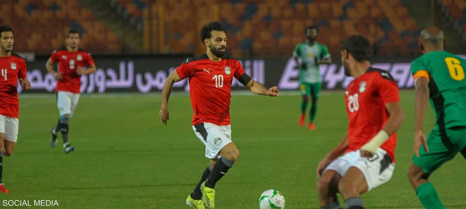 محمد صلاح ارتدى شارة قيادة المنتخب خلال مباراة جزر القمر