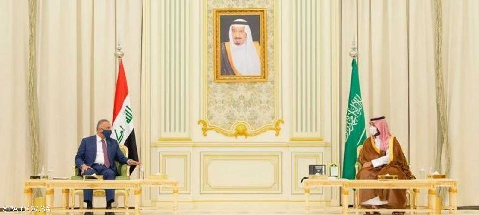 من لقاء الأمير محمد بن سلمان بالكاظمي