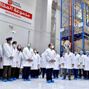 الرئيس المصري خلال افتتاح مدينة الدواء