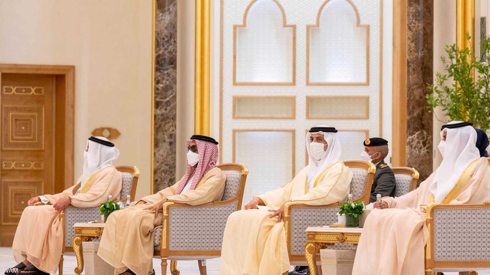 جانب من استقبال الشيخ محمد بن زايد رئيس الوزراء العراقي