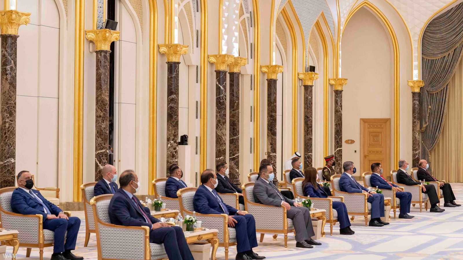 جانب من استقبال الشيخ محمد بن زايد رئيس الوزراء العراقي