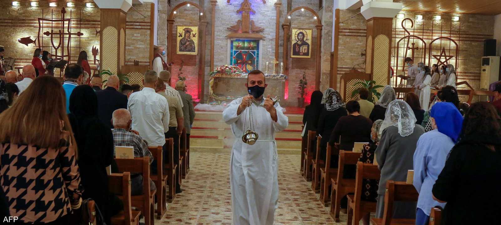 مشهد من احتفالات عيد الفصح في العراق