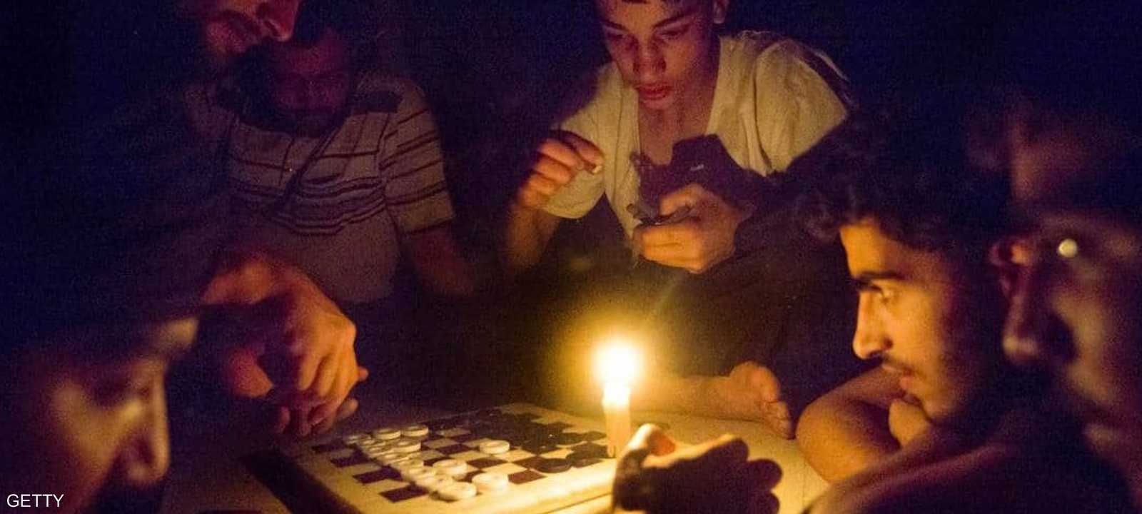 صورة تظهر انقطاع التيار الكهربائي في سوريا - أرشيفية