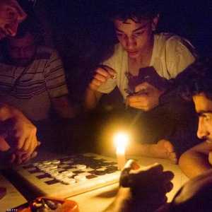 صورة تظهر انقطاع التيار الكهربائي في سوريا - أرشيفية