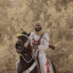 مشهد من مسلسل "زمن الهف"
