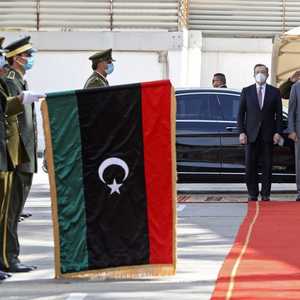 الدبيبة يستقبل رئيس الوزراء الإيطالي في طرابلس.