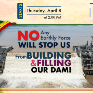 شعار حملة دعم سد النهضة في تويتر.