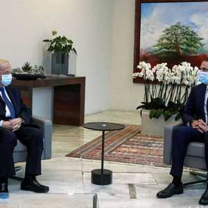 جانب من اجتماع بين الحريري وعون في مارس الماضي.