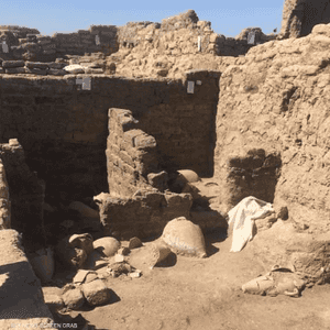 جانب من مدينة "صعود آتون" الأثرية المكتشفة بالأقصر