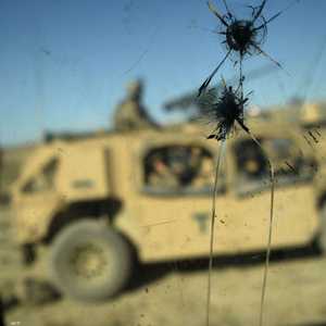 عربة مدرعة تابعة للقوات الأميركية في أفغانستان