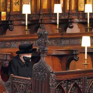 الملكة إليزابيث في جنازة الأمير فيليب