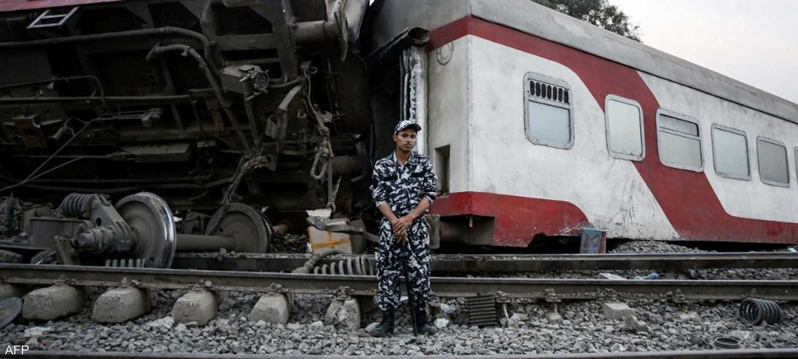 خرجت 4 عربات عن القضبان في محافظة القليوبية