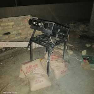 منصة الصواريخ التي أطلقت منها القذائف على مطار بغداد الدولي