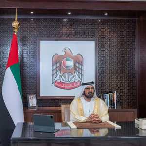 محمد بن راشد أثناء إعلانه عن المبادرة الجديدة
