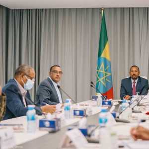 آبي أحمد خلال ترؤسه اجتماع مجلس الأمن القومي- أرشيف