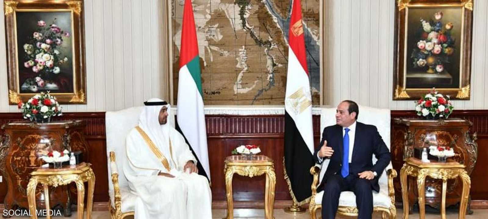 السيسي استقبل الشيخ محمد بن زايد