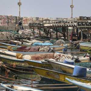 جانب من ميناء الصيادين في غزة