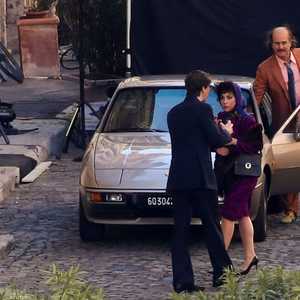 ليدي غاغا خلال جلسة تصوير في روما