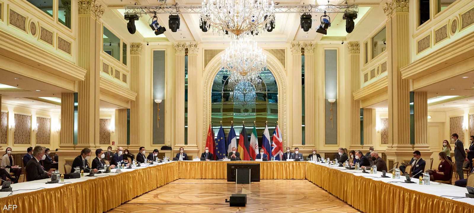 جانب من المفاوضات التي عقدت في فيينا حول نووي إيران