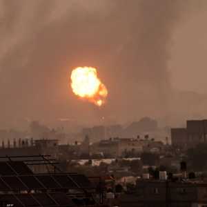 جانب من آثار الغارات الإسرائيلية على قطاع غزة.