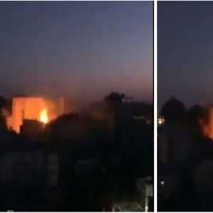 لحظة الانفجار في البرج السكني