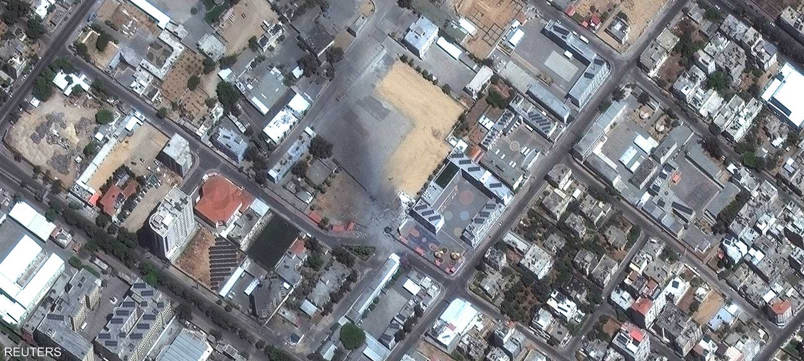 صورة بالأقمار الصناعية للقصف على غزة