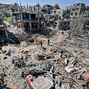 دمار خلفته غارة إسرائيلية في قطاع غزة
