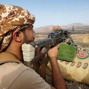 أحد أفراد الجيش الوطني في اليمن خلال معارك مأرب.