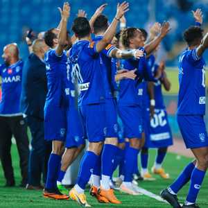 فرحة للاعبي نادي الهلال السعودي