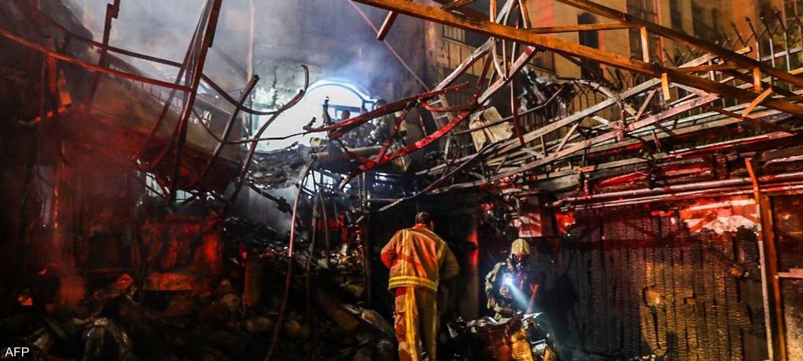 عناصر الإطفاء أنهت إخماد الحريق الناتج عن الانفجار