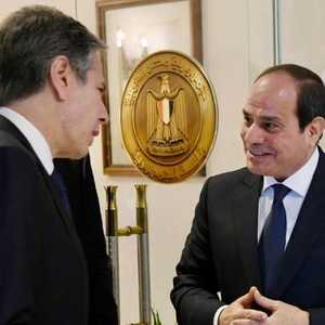 جانب من لقاء السيسي وبلينكن