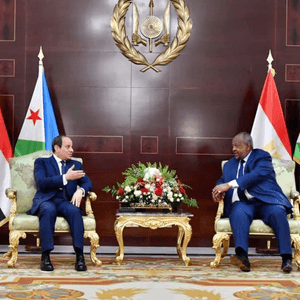 رئيسا مصر عبد الفتاح السيسي وجيبوتي عمر جيلة