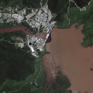 صورة عبر الأقمار الاصطناعية لسد النهضة