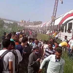 خروج عربة قطار بخط الصعيد