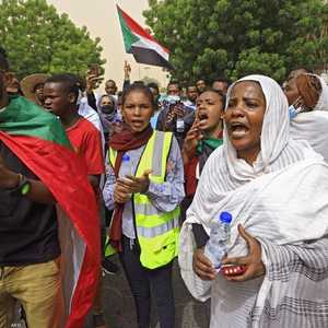 جانب من المظاهرات في الخرطوم الخميس.