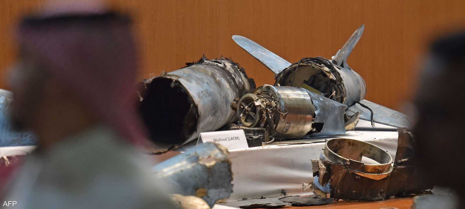 جانب من أسلحة حوثية من إيران عرضها التحالف. أرشيفية