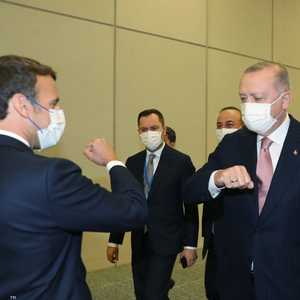 لقاء ماكرون وأردوغان