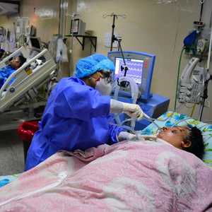 أرشيفية لسيدة مصابة بكورونا بأحد المستشفيات في الباراغوي