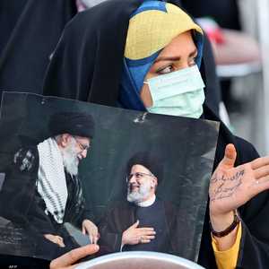 إحدى المناصرات لرئيسي في حملة الانتخابات الإيرانية