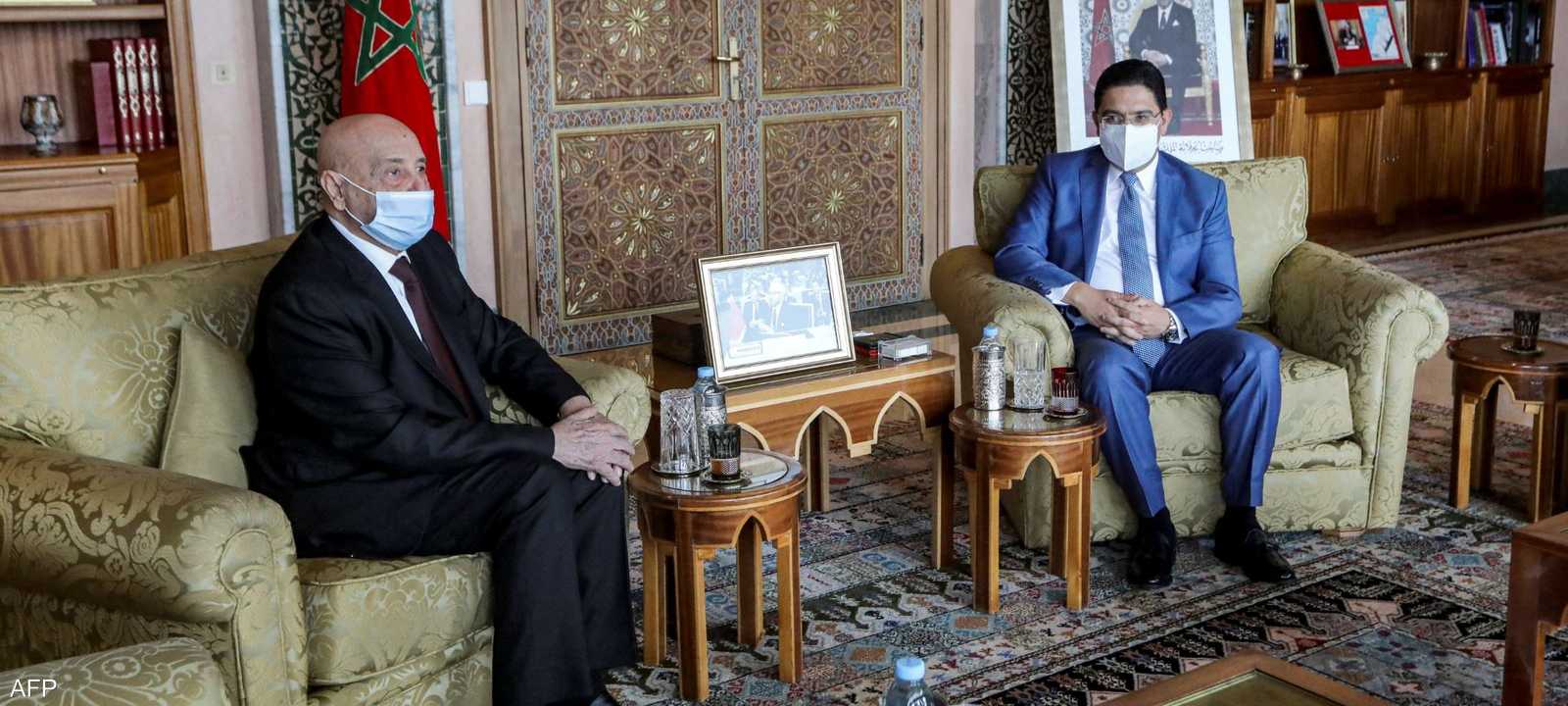 أرشيفية للقاء جمع بوريطة برئيس البرلمان الليبي عقيلة صالح