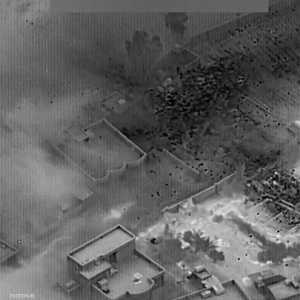 صورة من الضربة الأميركية الأخيرة على مواقع "الحشد"