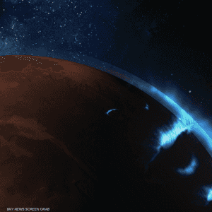 مسبار الأمل صور ظاهرة الشفق المتخفي على كوكب المريخ